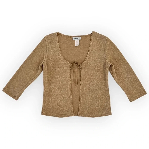 Vintage 90’s Papaya Tie - Front Knit Cardigan - Picture 1 of 5